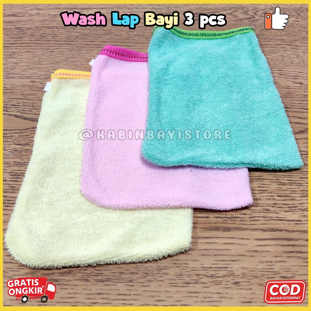 3 Pcs Washlap Mandi Bayi