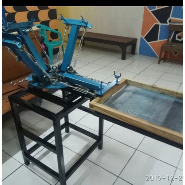 MEJA SABLON KAOS ROTARI 4 SCREEN