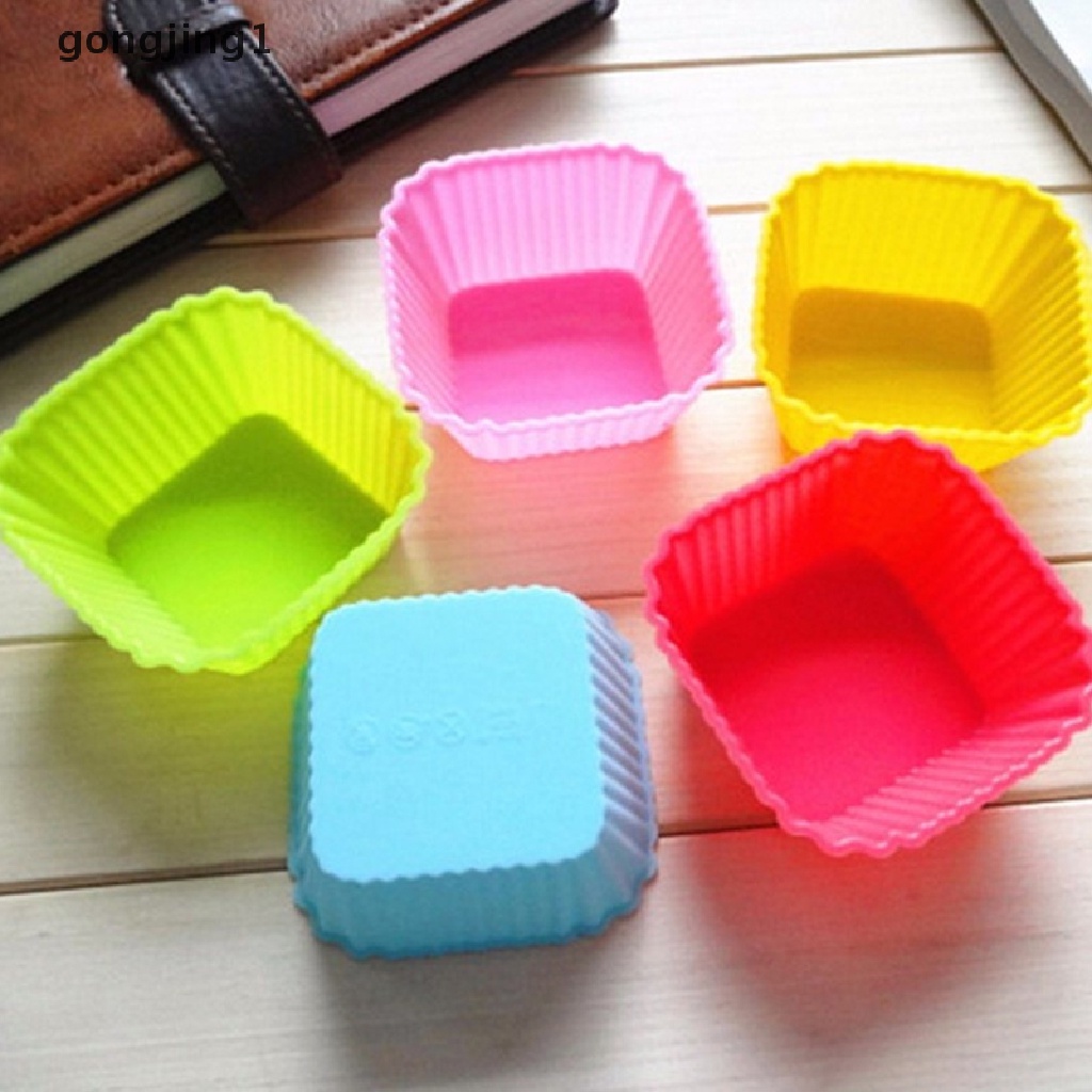 Ggg 6 Pcs Multi-Warna Silikon Cup Cake muffin Cupcake Liners Mold Cetakan Kue Alat Cetakan ID