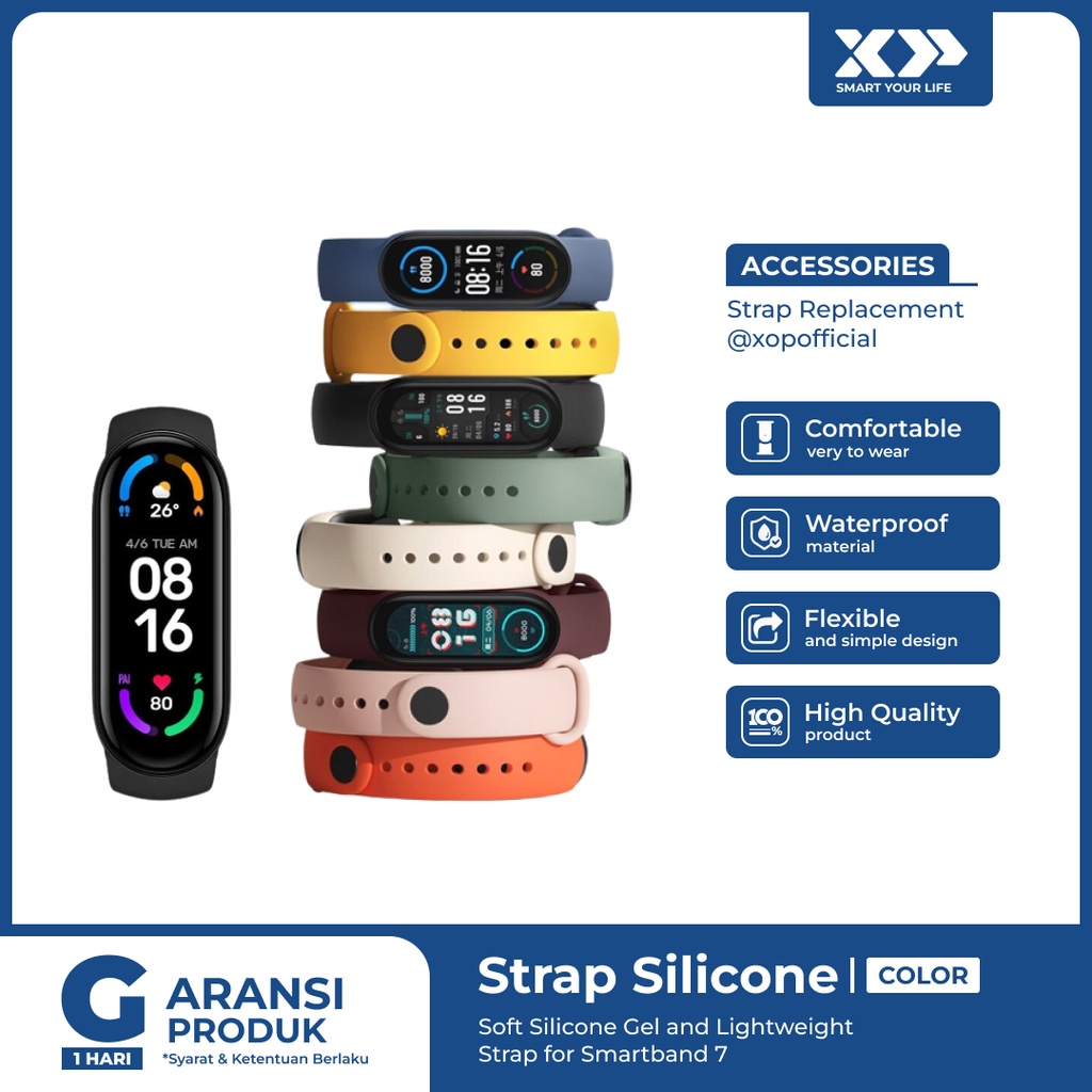 Strap Silicone for Mi Band 7 Smartband