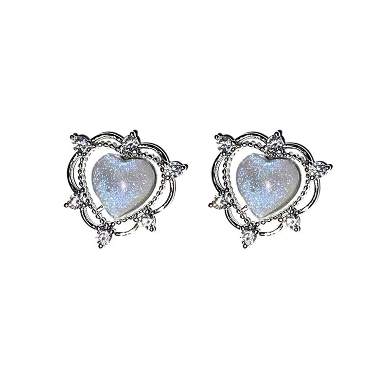 Anting Kristal Stud Zircon Untuk Wanita Romatic Trendi Jewerly Aksesoris Cewek Pesta