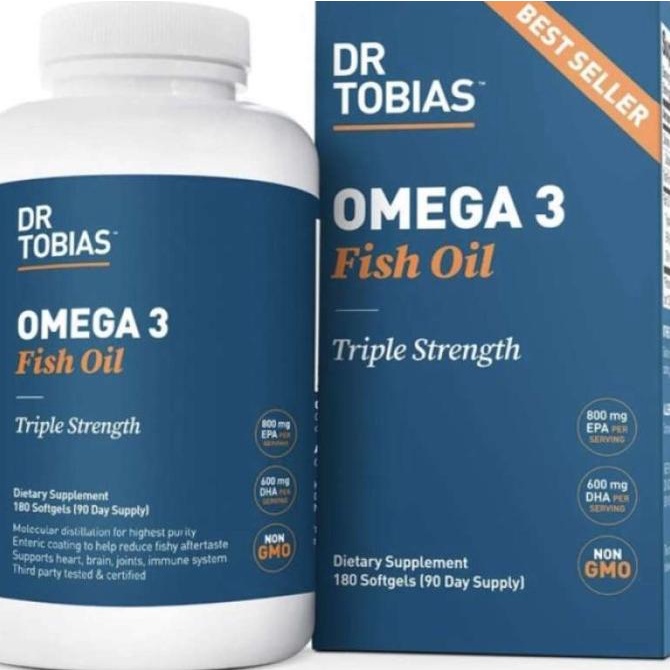 Dr. Tobias Omega 3 Fish Oil Triple Strength - 180 Capsules