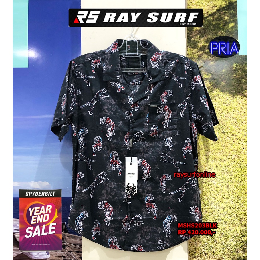 RAYSURF SPYDERBILT KEMEJA PRIA MSHS203BLK ORIGINAL