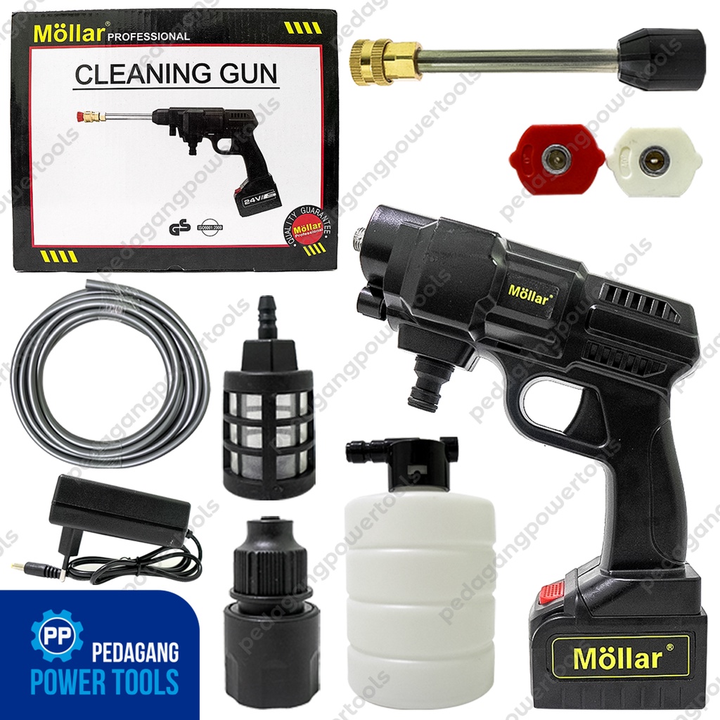 MOLLAR CORDLESS JET CLEANER 24V MESIN CUCI STEAM MOTOR MOBIL BATERAI