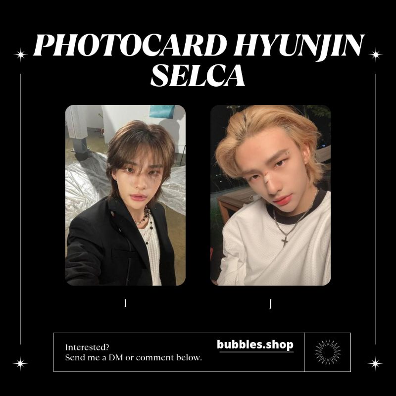 PHOTOCARD UNOFFICIAL HYUNJIN STRAYKIDS SELCA