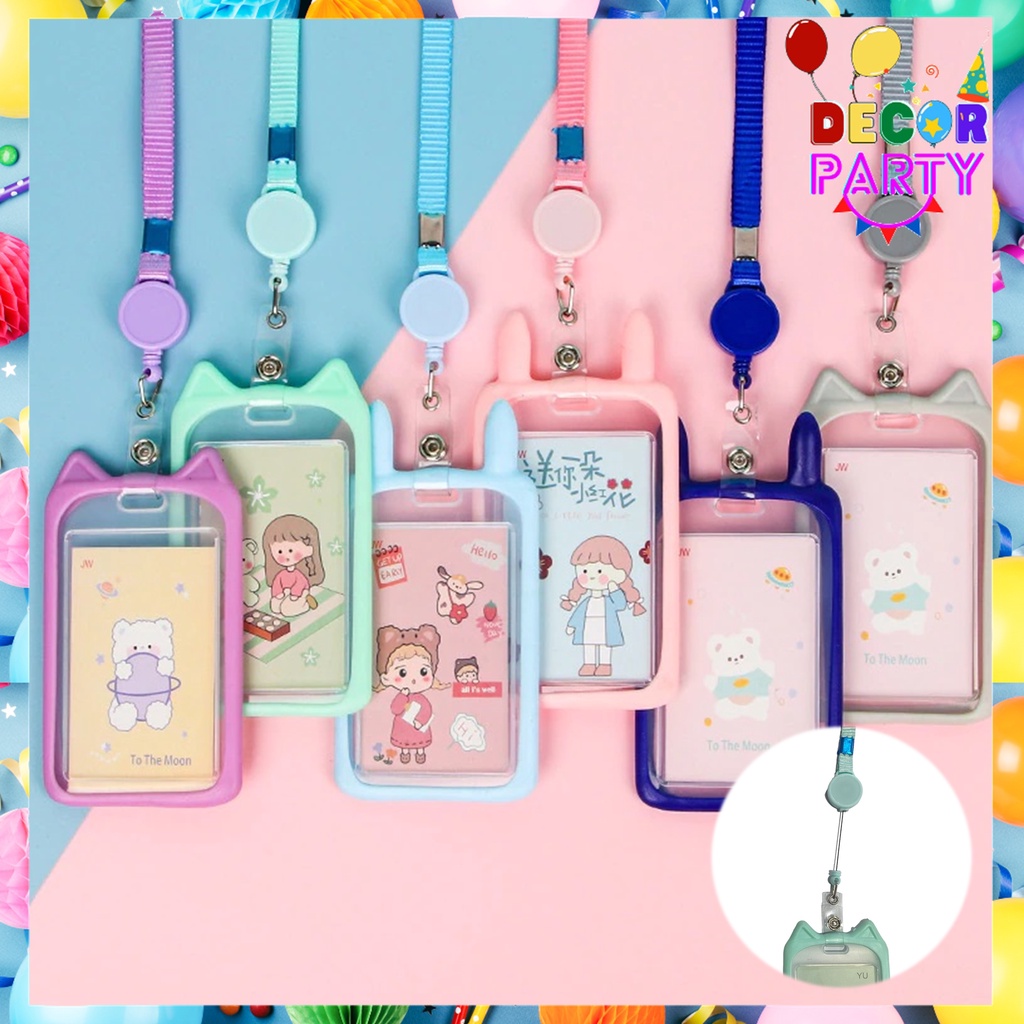 

Dp Name Tag Lanyard Gantungan Kartu Karakter Kucing Lucu Akses Mrt Busway E-Money Flazz Brizi Bentuk