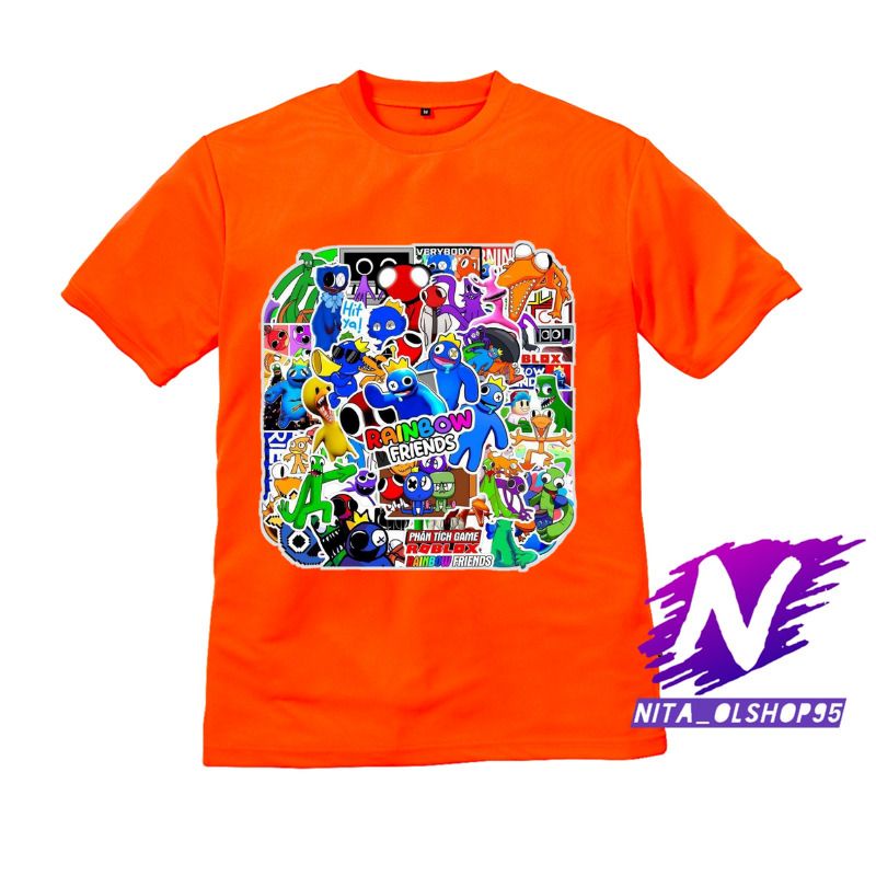 baju anak kaos anak rainbow friends roblox game bahan premium