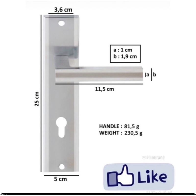 GAGANG PINTU UKURAN BESAR 25 CM SUS 304 gagang pintu rumah handel pintu rumah ukuran besar 25 cm stainless 304 set lever handle GARANSI 10 TAHUN HANDLE PINTU STANLIS STEEL PADAT/PEGANGAN TARIKAN PINTU PROMO MURAH  KUNCI