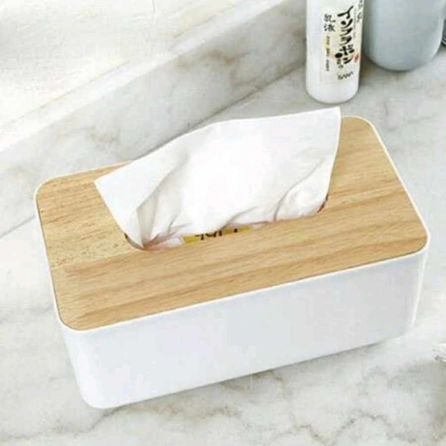 GBUplast Tempat Tissue Box Jasmine L GBU-0307 Kayu Jati