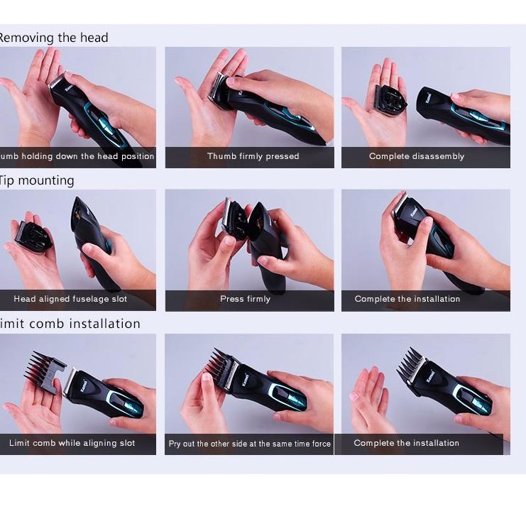 Booming KEMEI KM-4003 Waterproof Electric Trimmer for men Professional Hair Clipper Beard Trimmer