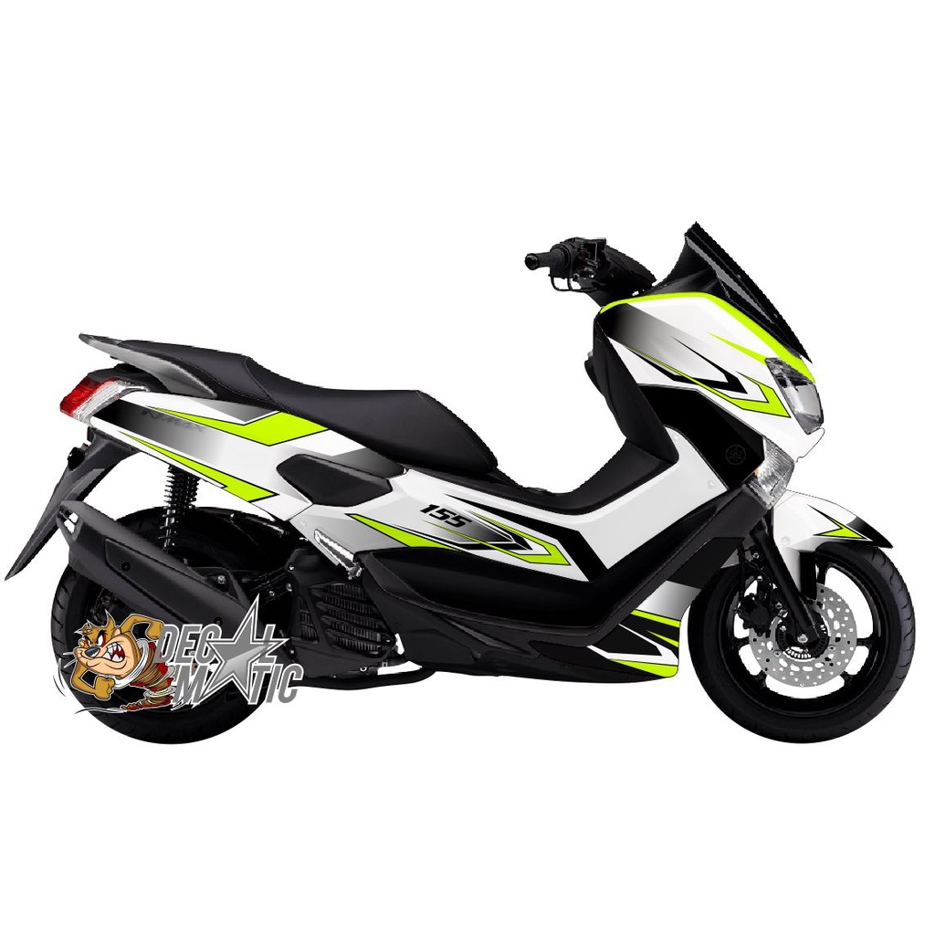 Decal Full Body Stiker Variasi Old Nmax  2015 2016 2017 2018 2019 Simpel Minimalis - Merah Putih