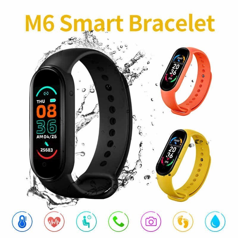 Smartband M6 Bluetooh Smart Watch Band Waterproof Berfungsi sebagai p