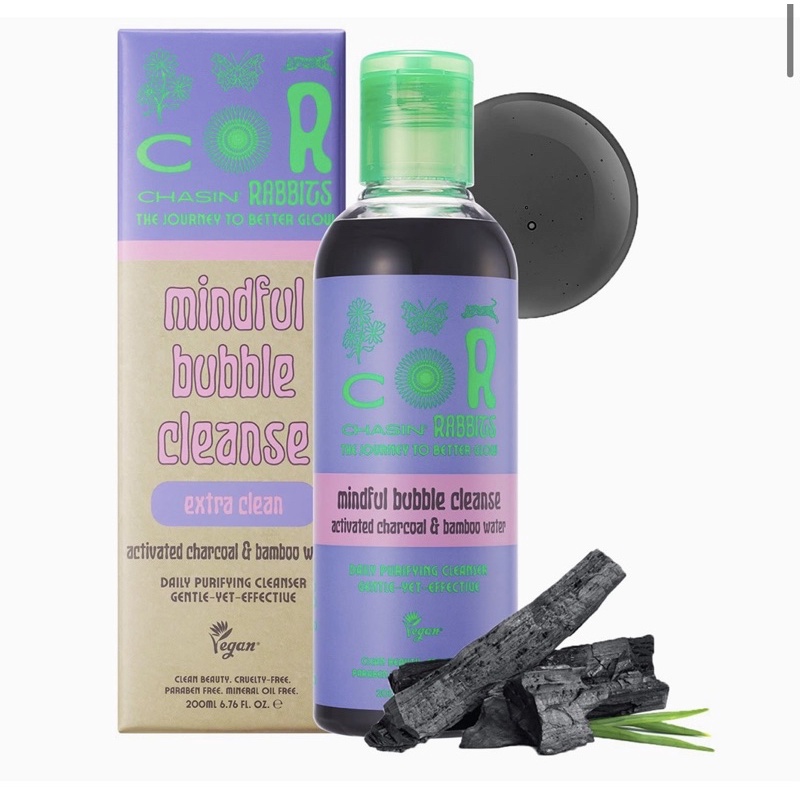 CHASIN' RABBITS Mindful Bubble Cleanse | Vegan All In One Face to Body Bubble Cleanser