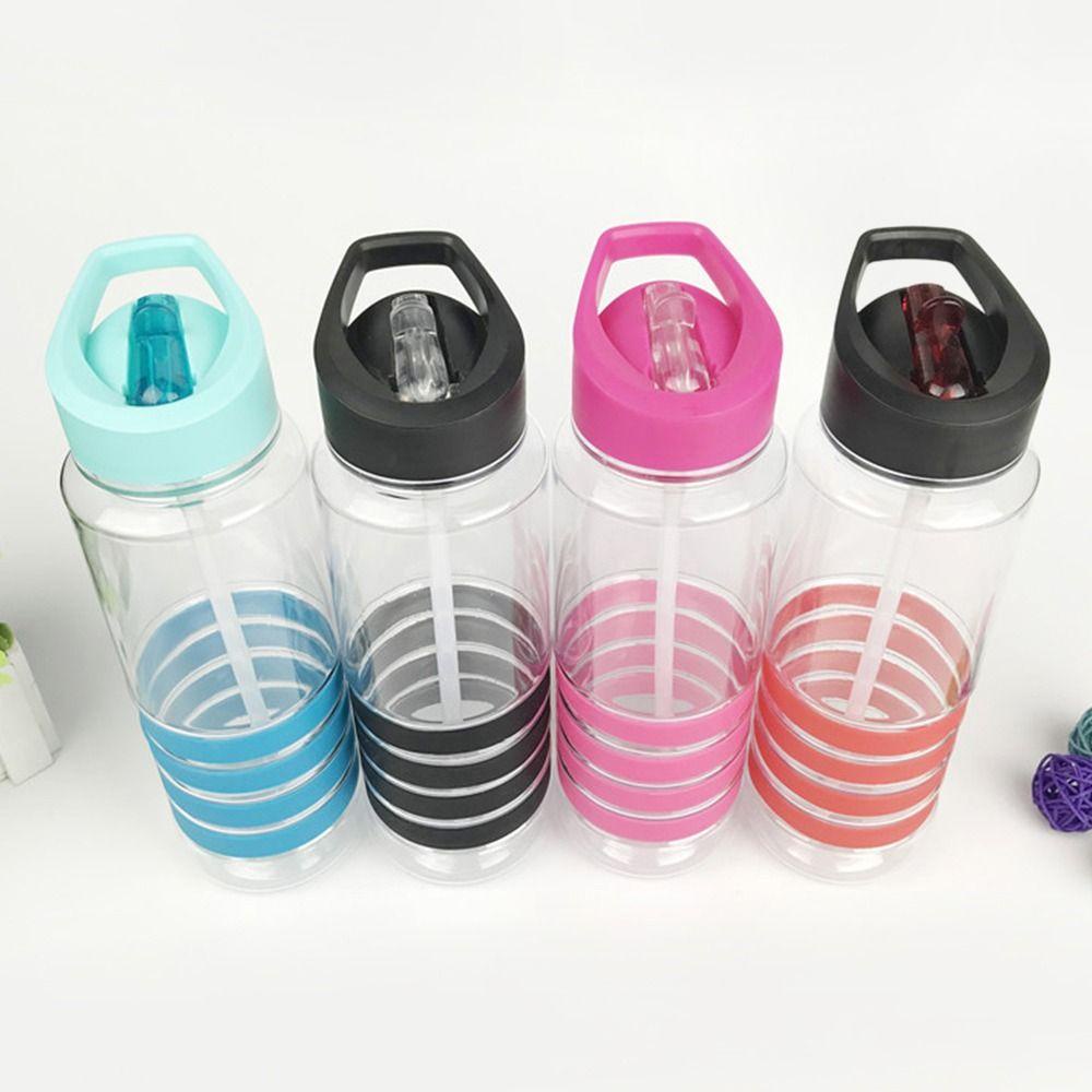 Solighter Sports Water Bottle Kapasitas Besar Dengan Sedotan Flip Top Botol Anti Bocor