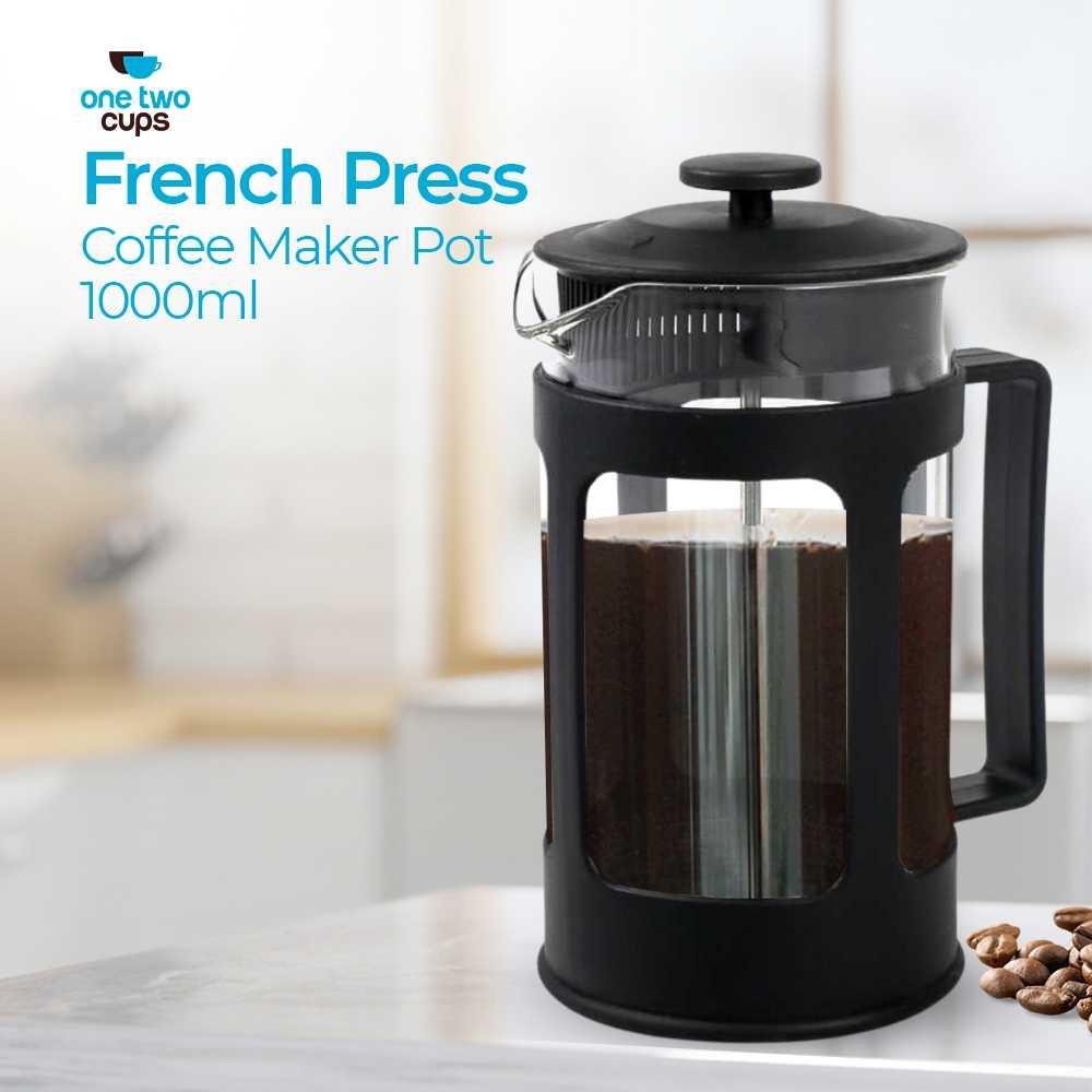 One Two Cups Teko Kopi French Press Coffee Maker Pot - KG73I