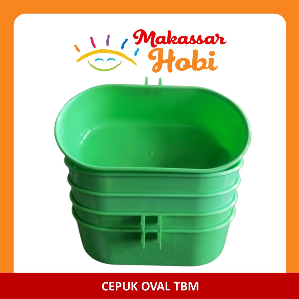Cepuk Oval TMB Bak Wadah Tempat Pakan Minum Makan Mandi Burung Ayam