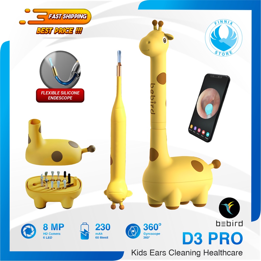 BEBIRD D3 PRO Korek Kuping Anak Smart Visual Ear Cleaner With Camera