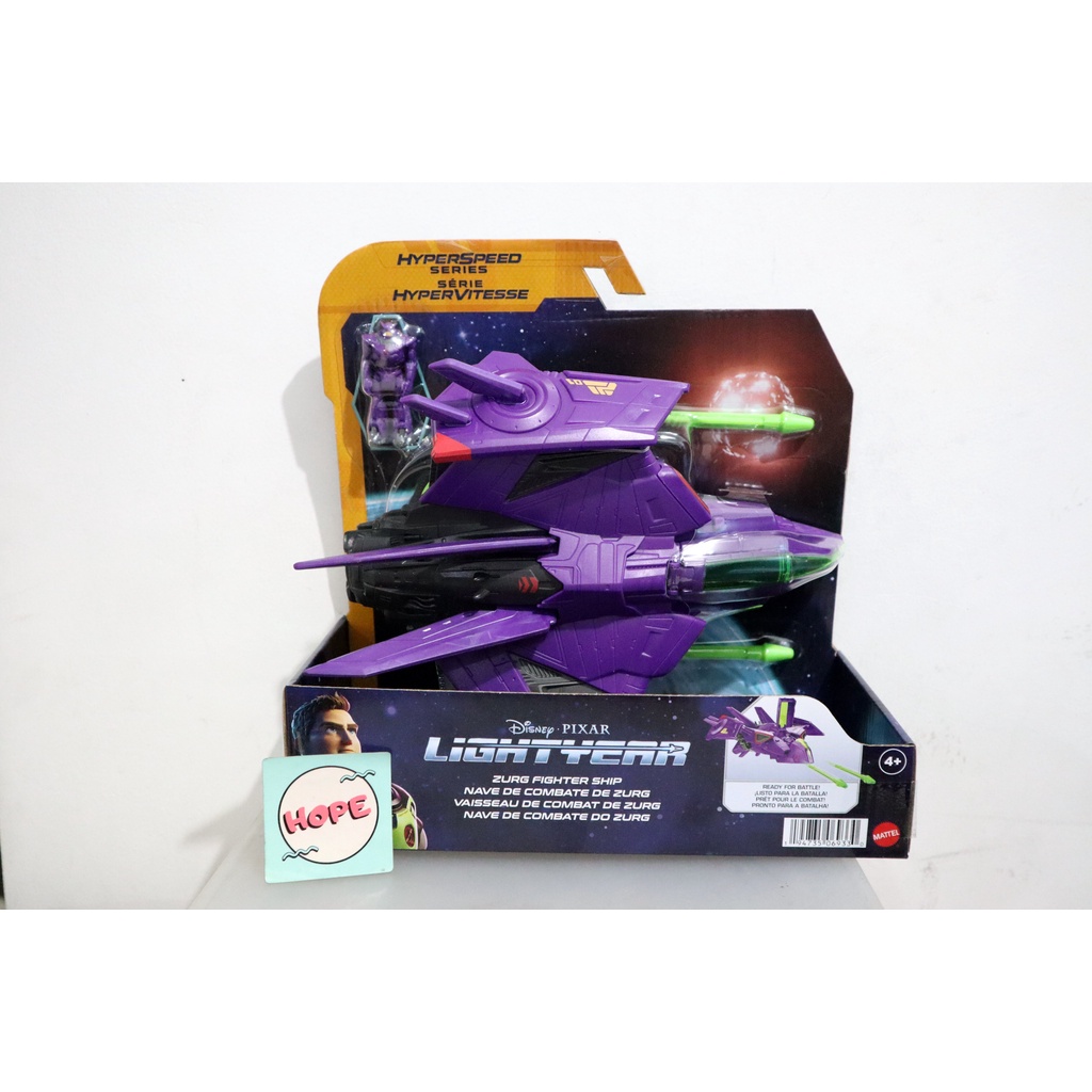 Disney Pixar Lightyear Hyperspeed Series Zurg Fighter Ship Original Mattel