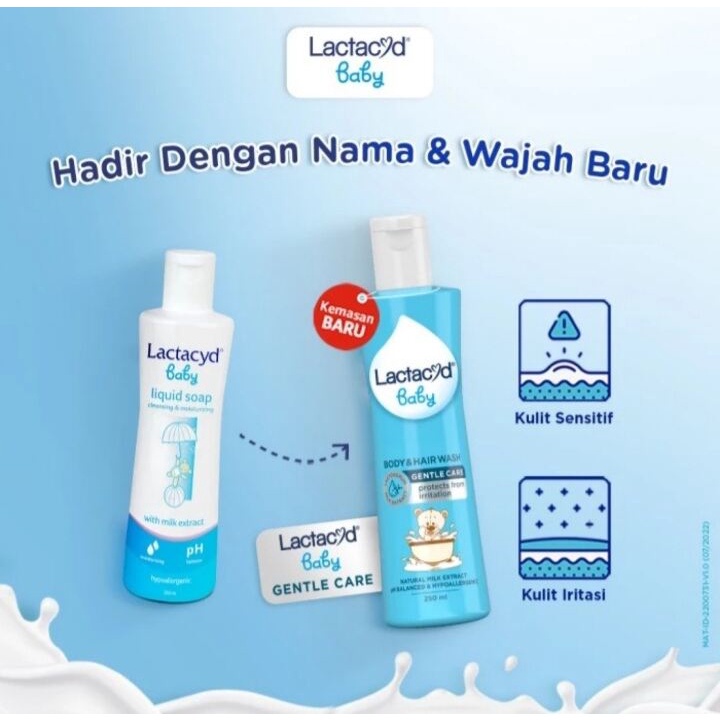 ★ BB ★ Lactacyd Baby Body &amp; Hair Wash Gentle Care - Liquid Soap 60ml - 150ml - 250ml