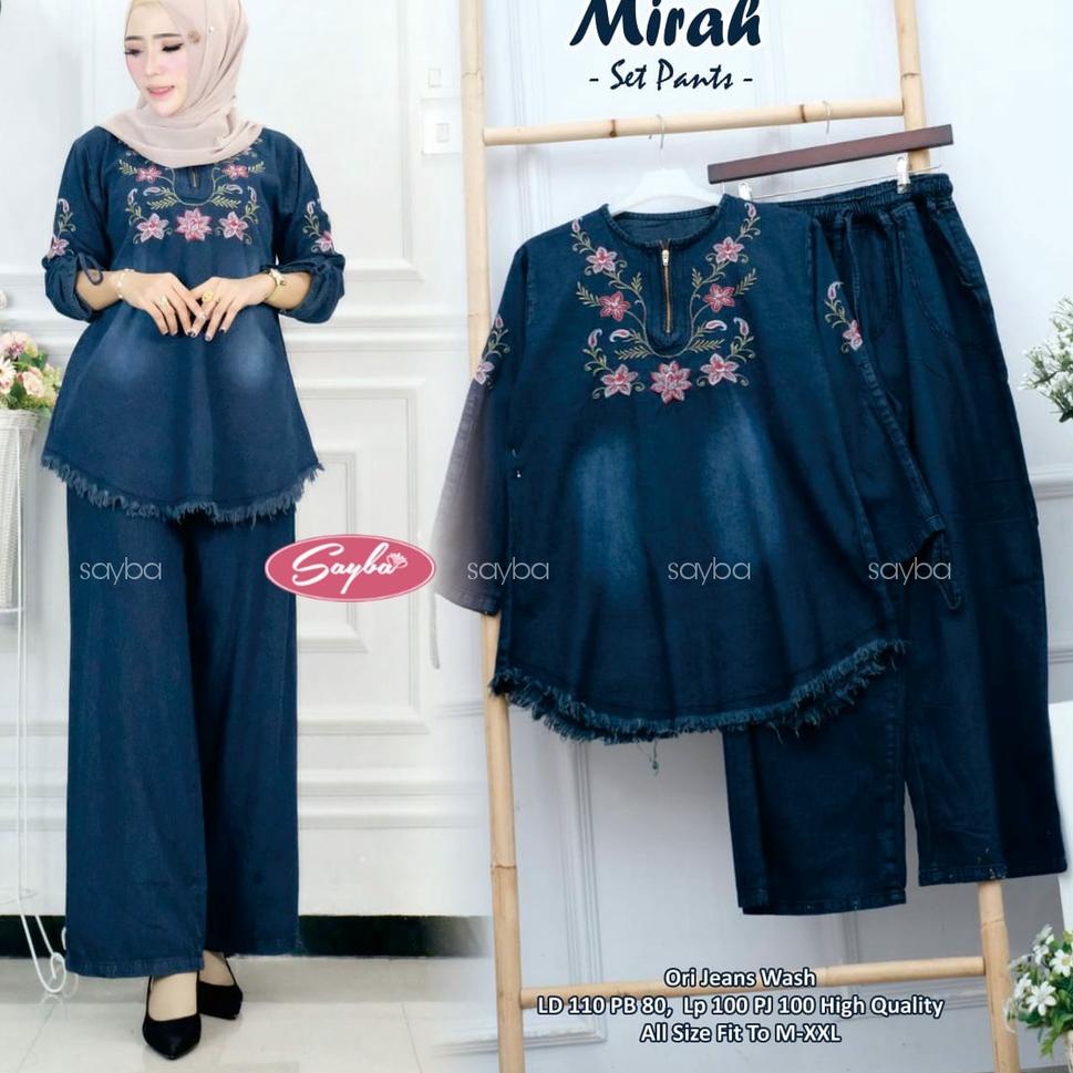 SERBA MURAH ( COD ) Stelin #5 One Set Kulot Setelan Jeans Levis LD 120 Jumbo Busui Halus by RandS 31