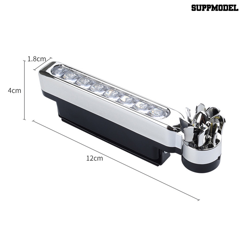 [Dekorasi] 2pcs Lampu Lari Siang Hari Tenaga Angin Super Terang Portabel Tidak Perlu Suplay Daya Eksternal Lampu DRL LED Untuk Mobil