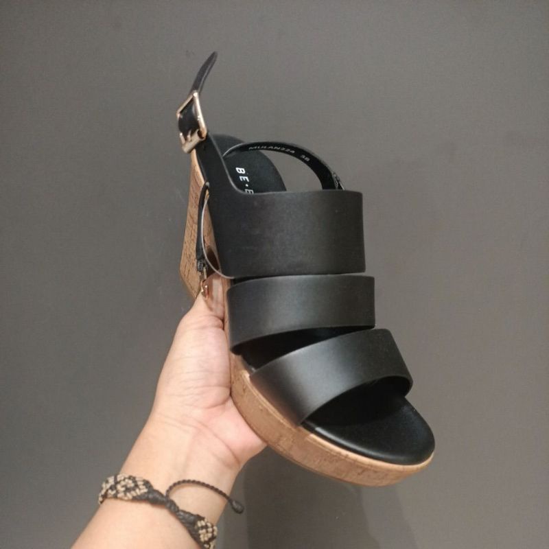 SEPATU SANDAL WEDGES 7CM TERBARU BE BOB
