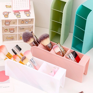 ♚𝐓𝐒 𝟗𝟑𝟑♚Kotak Pensil Miring Tempat Organizer 4 Layer Multifungsi Alat Tulis Rumah Kantor Make Up