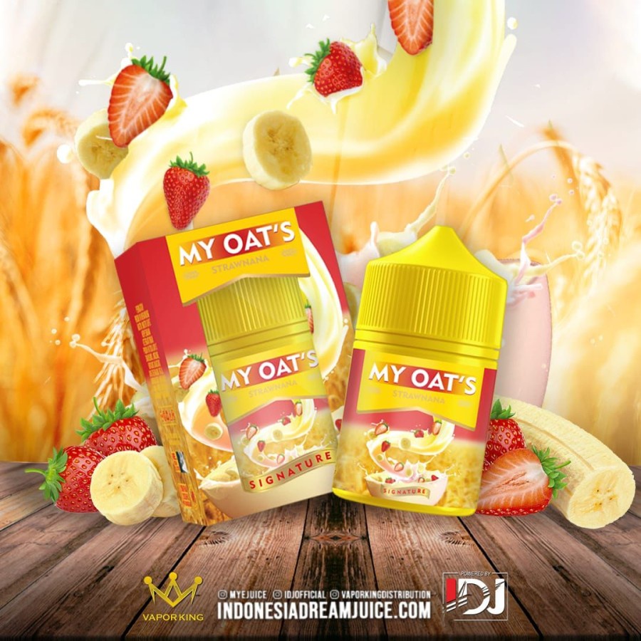 NEW CUKAI 2023 My Oats Strawnana Signature 60ML by IDJ x Vaporking - Liquid My Oat's -