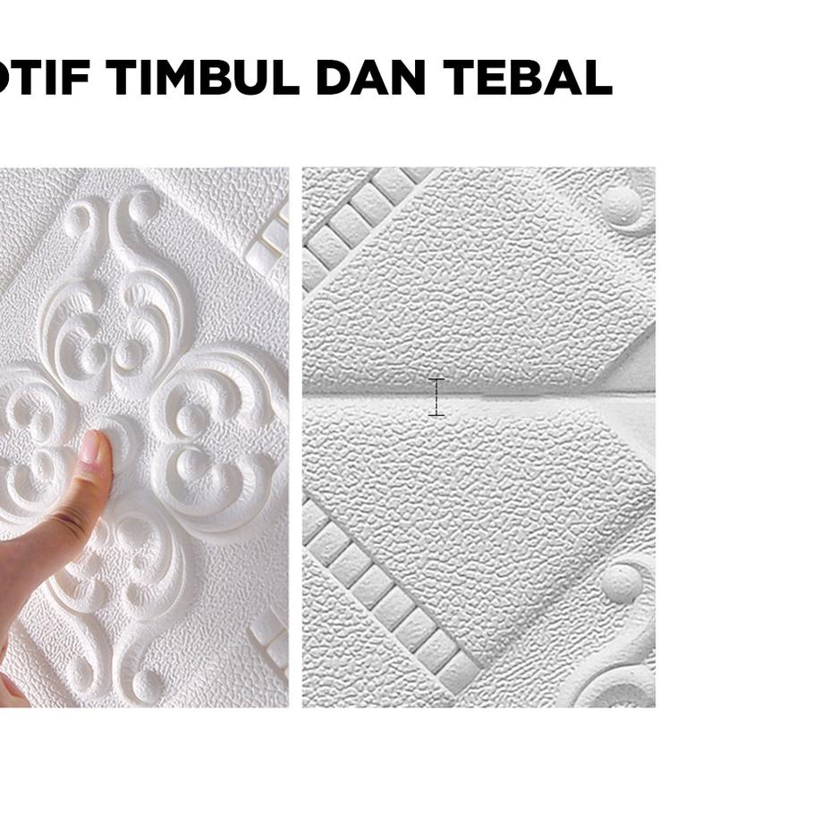Paus Biru - Wallpaper 3D FOAM / Wallpaper Dinding 3D Motif Foam Batiky/Wallfoam Batik bunga