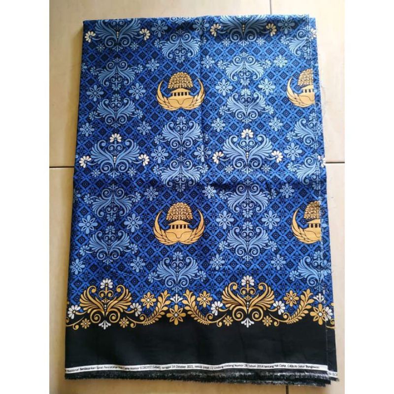 [COD] TERMURAH KAIN BATIK KORPRI TERBARU || KORPS PEGAWAI REPUBLIK INDONESIA (KERAH HITAM)