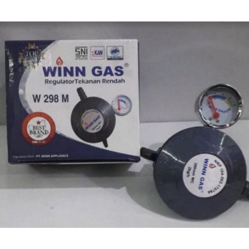 Kepala regulator kompor win gas meter W298M