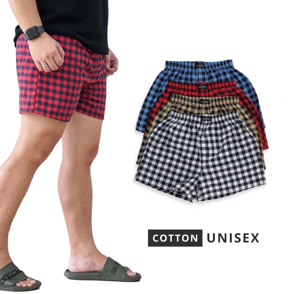 Celana Pendek Boxer Clana Pendek Santai Short Pants Motif Kolor Bokser Pantai Pria Wanita Dewasa