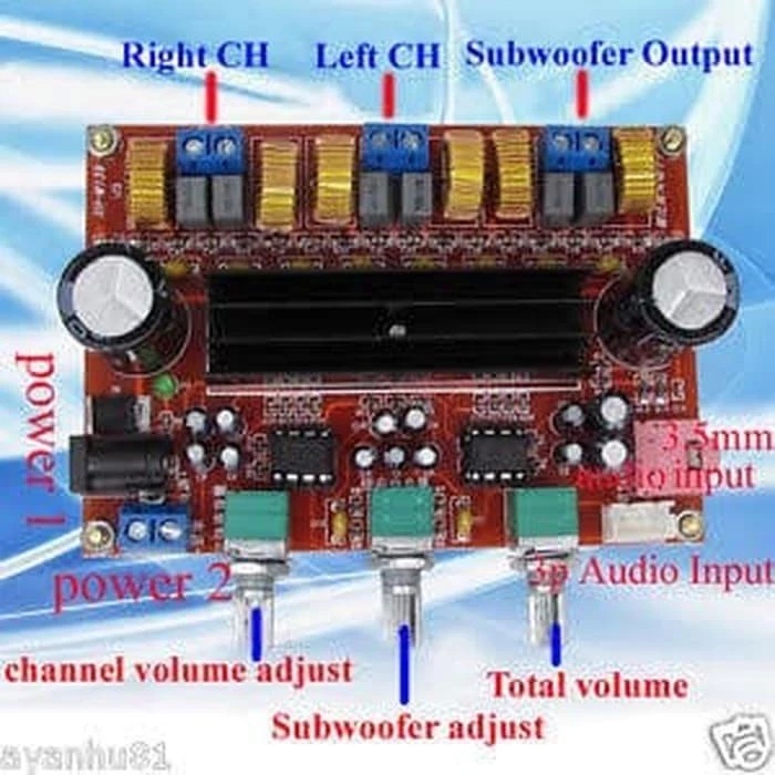 Power Amplifier Class D Subwoofer 21 tpa3116d2 tpa3116 XH-M139