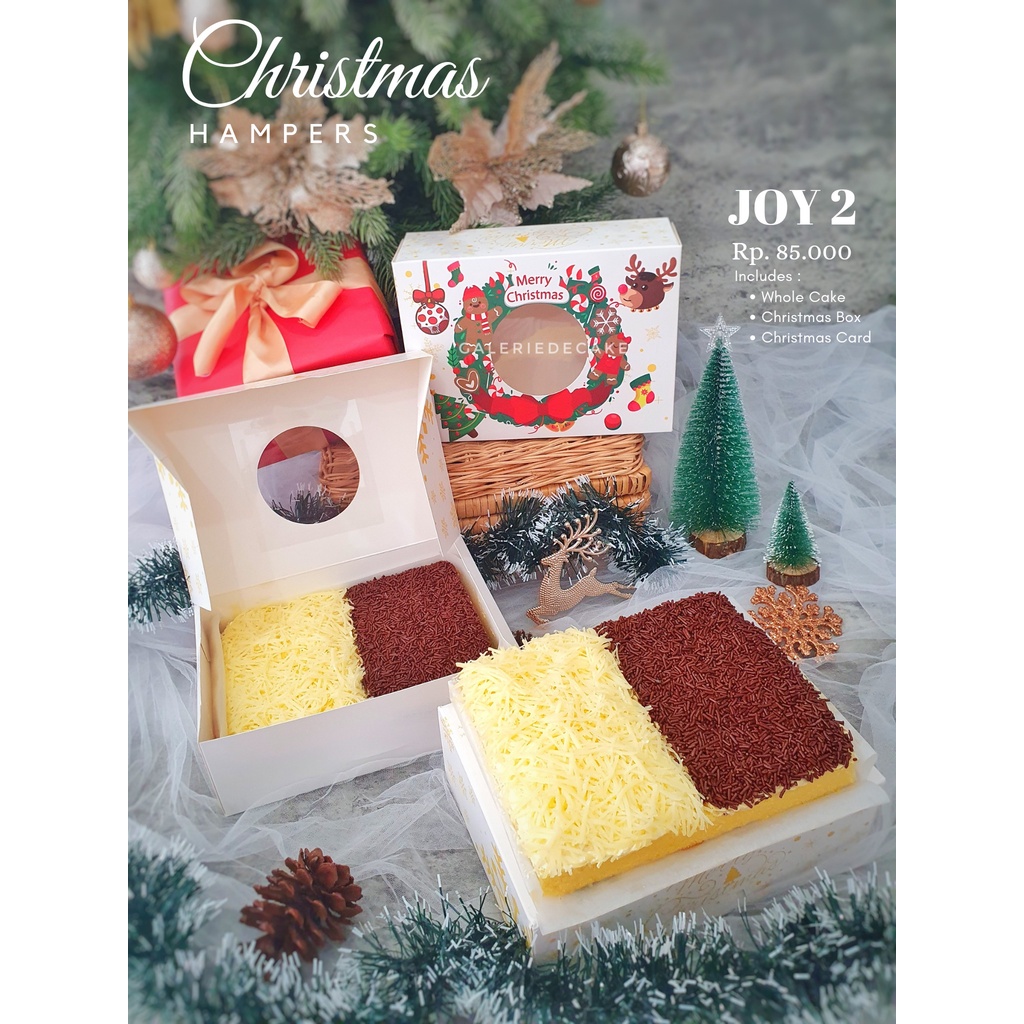 

Christmas Hampers / Hampers Natal / Kue Bolu Jadul Coklat Keju