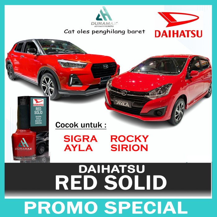 Daihatsu Red Solid Cat Oles Penghilang Baret Mobil Merah Sigra Rocky - SIGRA