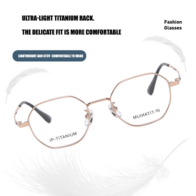 Kacamata Retro Titanium Eyeglasses Kacamata Komputer Nyaman Untuk Pria Dan Wanita