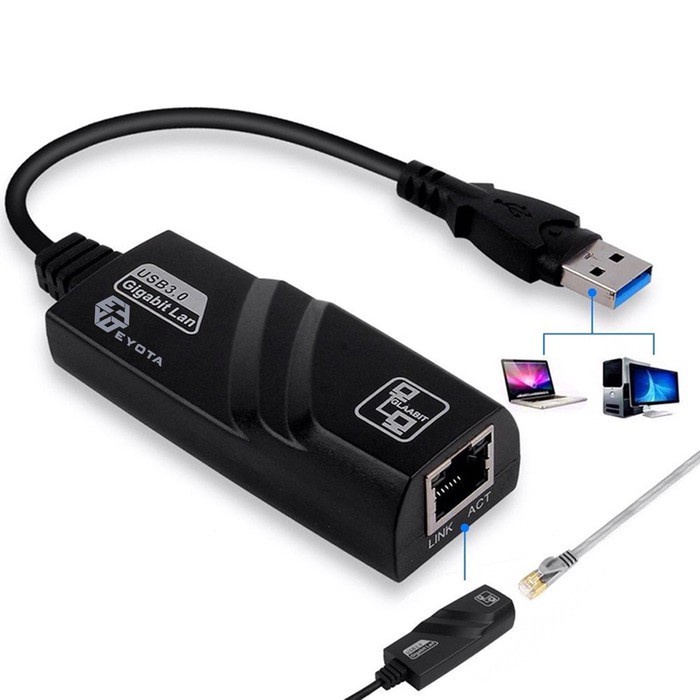 SUKSES- SUKSES-USB 3.0 LAN - USB 3.0 GIGABIT ETHERNET Adaptor