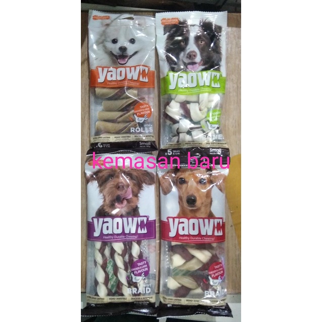 gnawlers howbone yaowo snack rawhide snack cemilan anjing 60gr