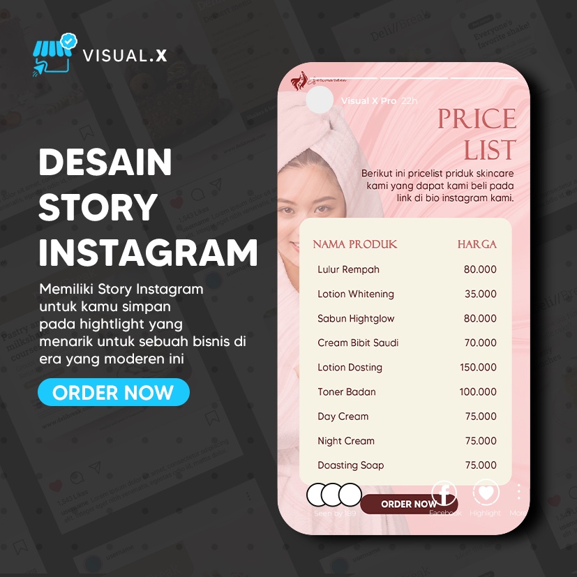Jasa Desain Story instagram Profesional Murah Skincare