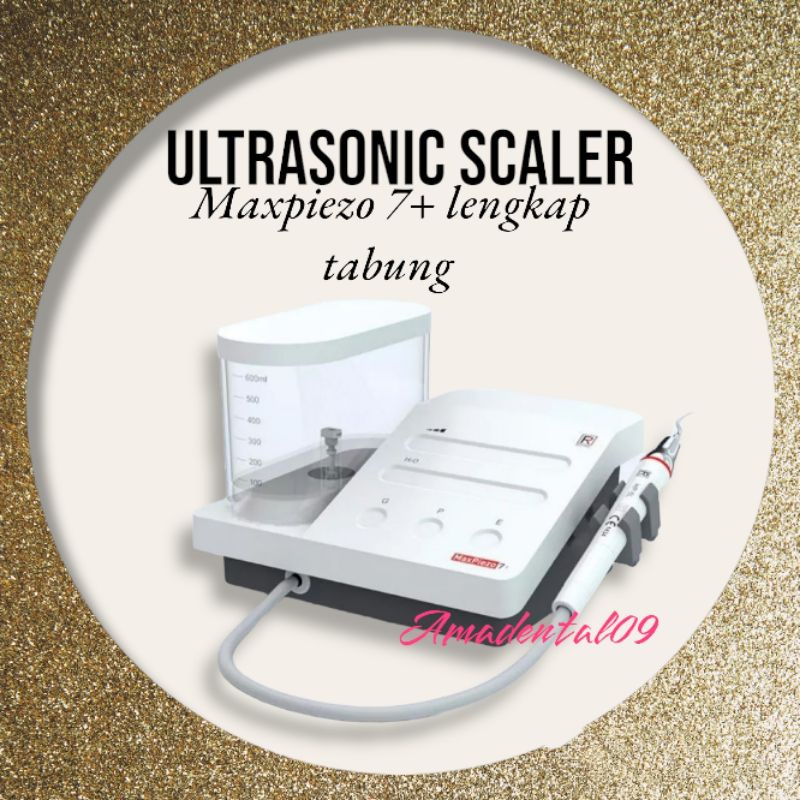 Scaler Ultrasonic Scaller Led Max piezo 7+ Portable Lengkap Tabung