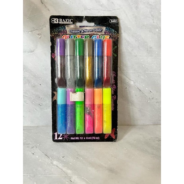 

glitter set bazic 3462 glue glitter neon color