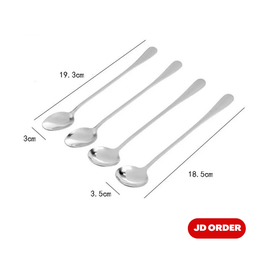 Sendok Teh Gagang Panjang Long Handle Tea Spoon Stainless Steel
