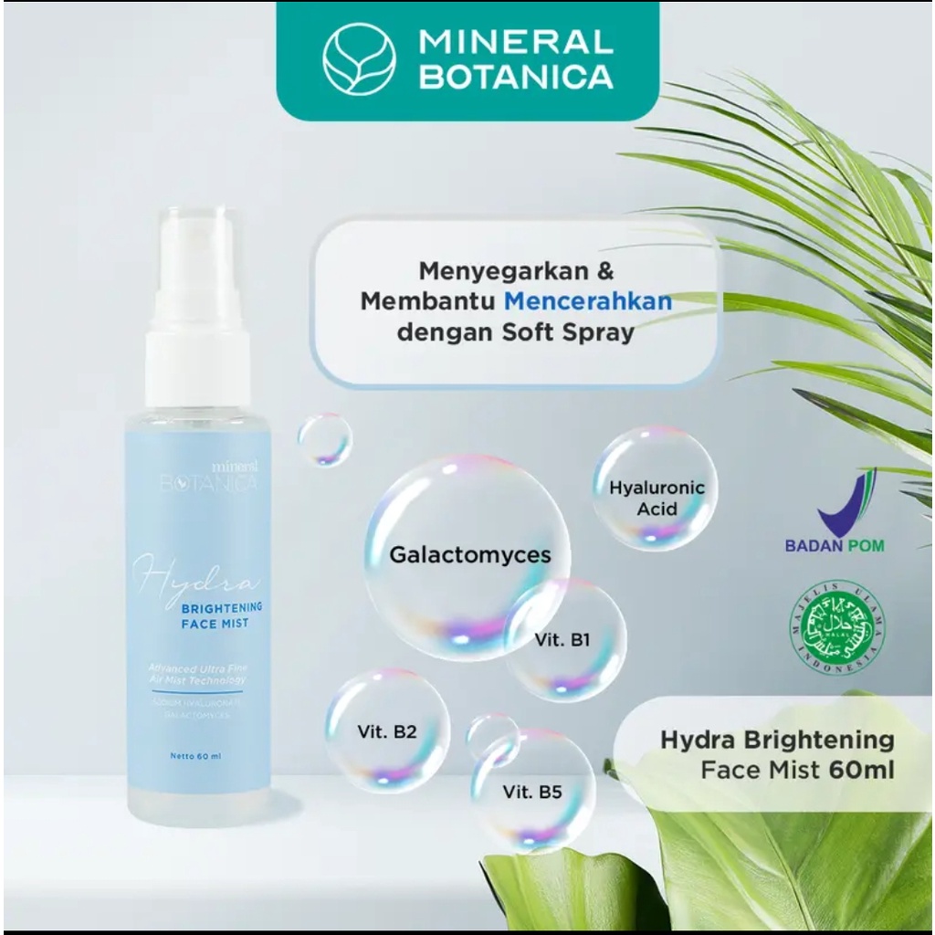 mineral botanica hydra brightening face mist 60ml