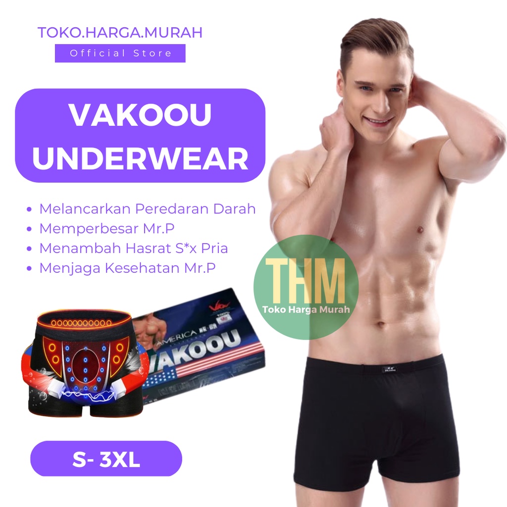 Boxer CD Pria Dewasa Celana Dalam Kesehatan Pria Laki-laki Magnetic Vakoou Man Original Men Boxer Di