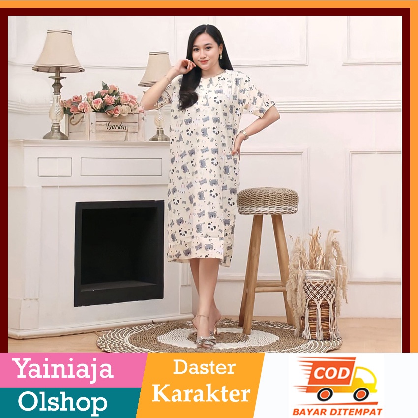 Daster Karakter Dress Bali Kekinian Busui Friendly Baju tidur Wanita