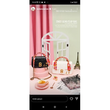 Emily Alma Flap bag small Bag ButtonScarves