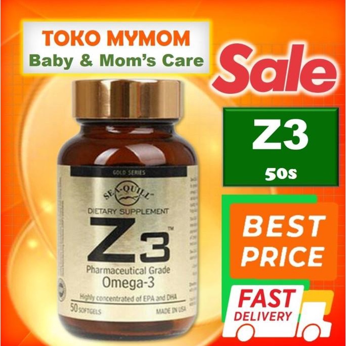 [BPOM] Sea-Quill Z3 Omega 3 50s /Seaquill / Vitamin Kolesterol Jantung