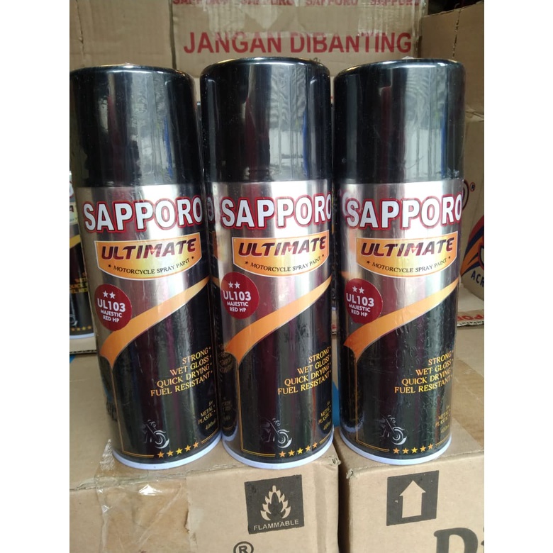 cat spray pilok pilox cat semprot sapporo ultimate saporo UL103 majestic red merah doff dof high perfomance ul 103 400ml