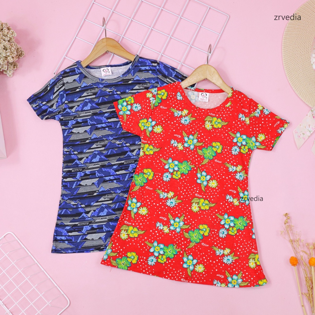 Dress Amirah uk 1-2 Tahun / Lengan Baju Tidur Balita Anak Perempuan Adem Kaos Lucu Dres Harian Murah kiosbalitaaprilia