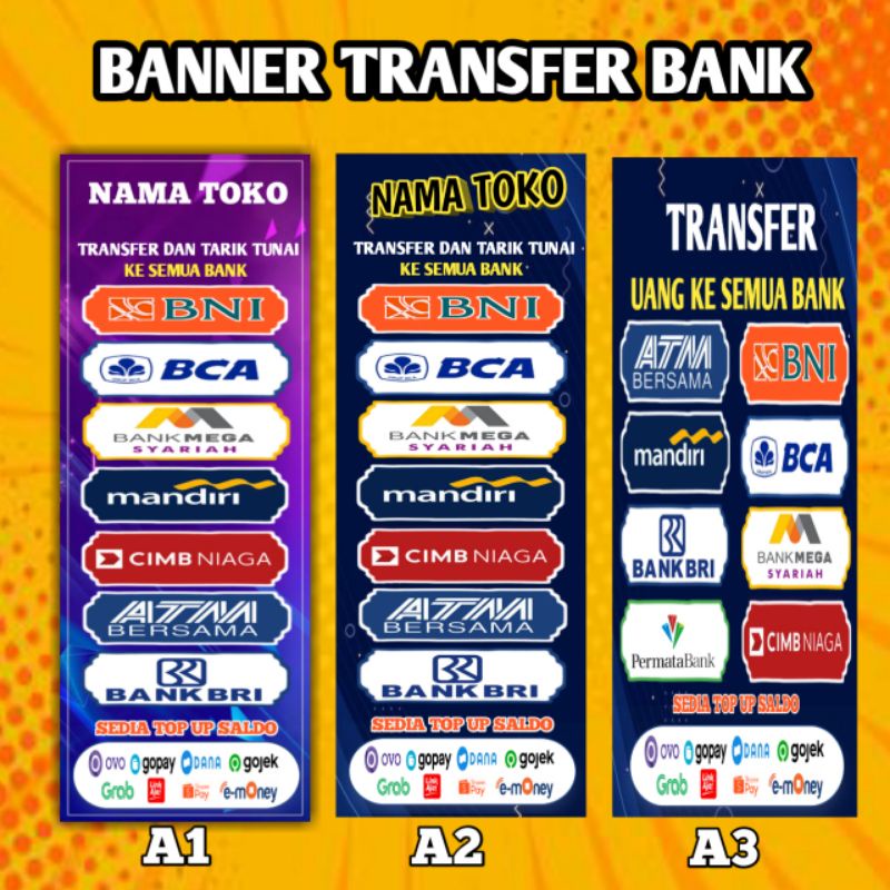 X BANNER/BANNER USAHA TRANSFER UANG